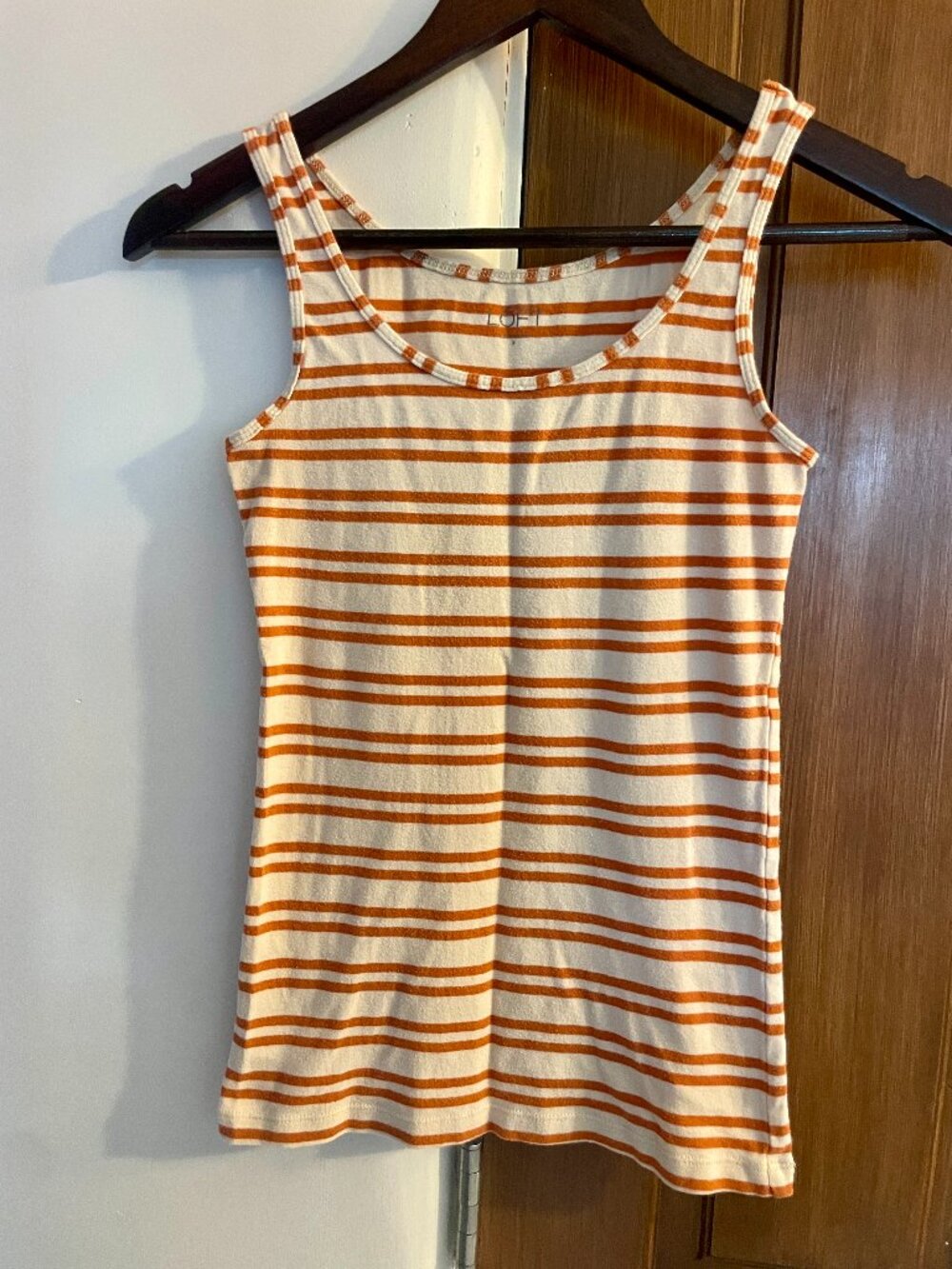 LOFT Striped Cotton Tank Top